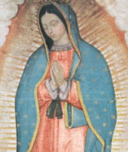 tavola madonna di guadalupe stampa su legno - 10 x 14 cm