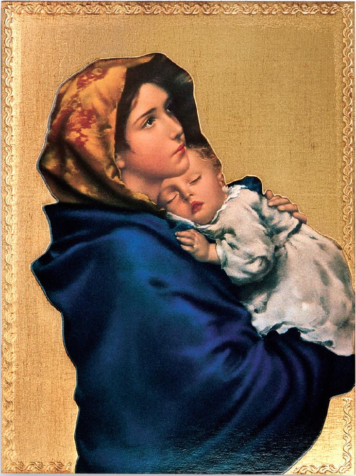 tavola madonna del ferruzzi stampa su legno - 24 x 17 cm