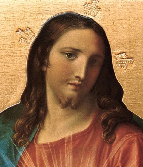 tavola sacro cuore di gesù di pompeo batoni stampa su legno - 28 x 21 cm