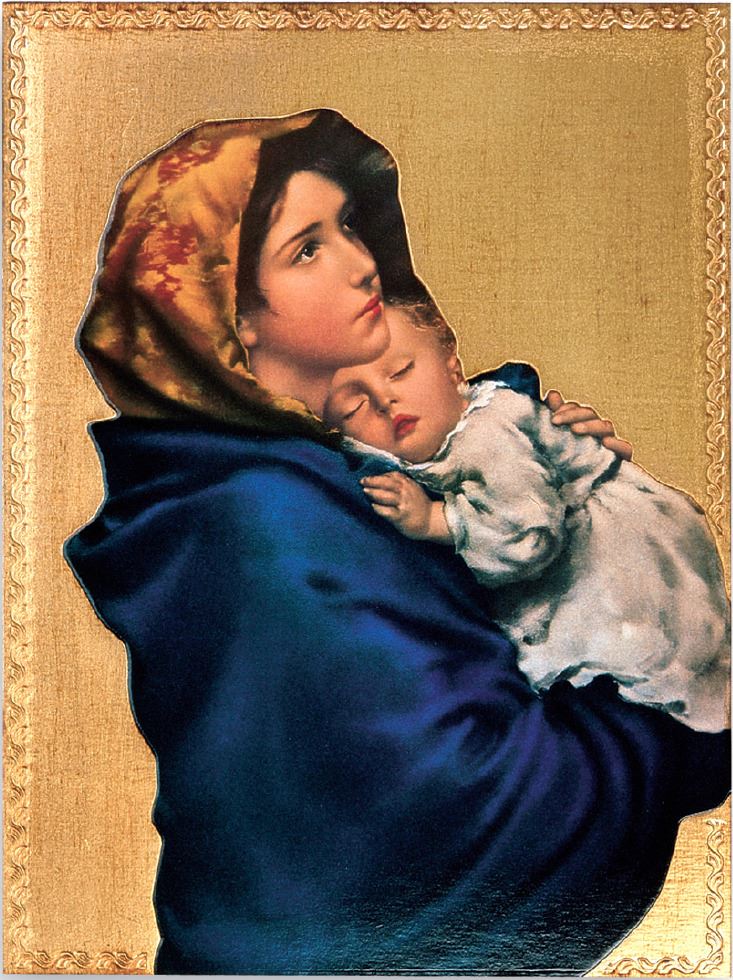 tavola madonna del ferruzzi stampa su legno - 28 x 21 cm