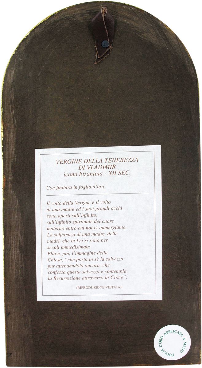 quadro gesù con il libro chiuso stampa su legno ad arco - 25 x 13,5 cm 