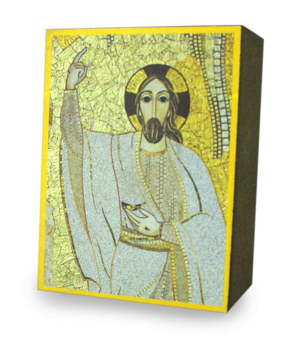 quadro stampa cm 5,3 x 7,2 spessore cm 2,5 - cristo di padre rupnik