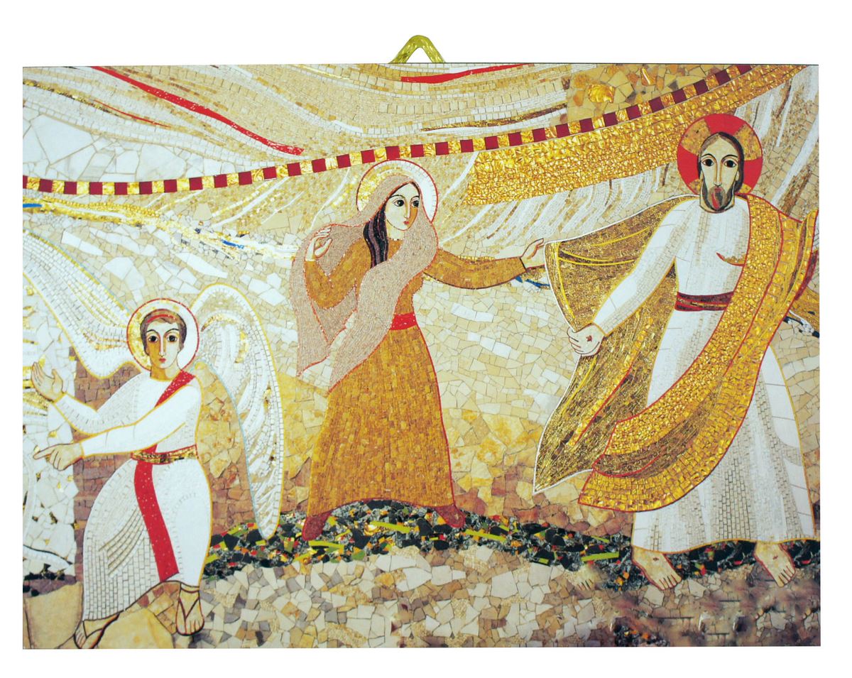 quadro stampa noli me tangere padre rupnik cm 5,3 x 7,2