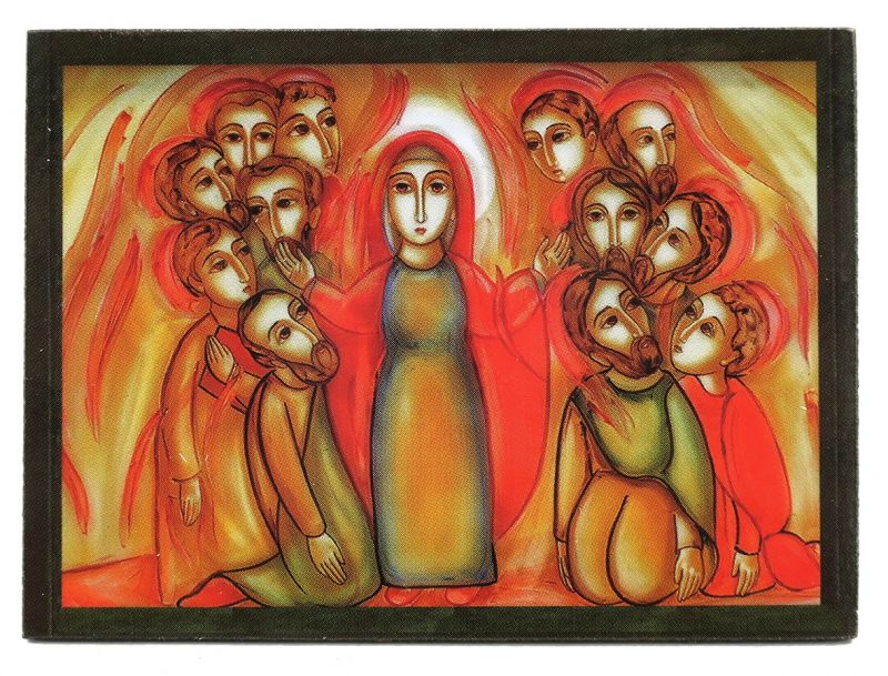 quadro pentecoste padre rupnik stampa - 5,5 x 7,5 cm (brisbane)