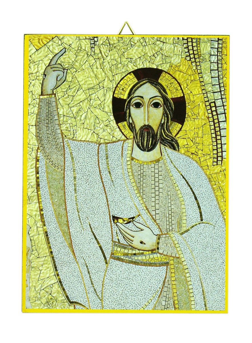 quadro stampa cm 10,8 x 14,5 - cristo di padre rupnik