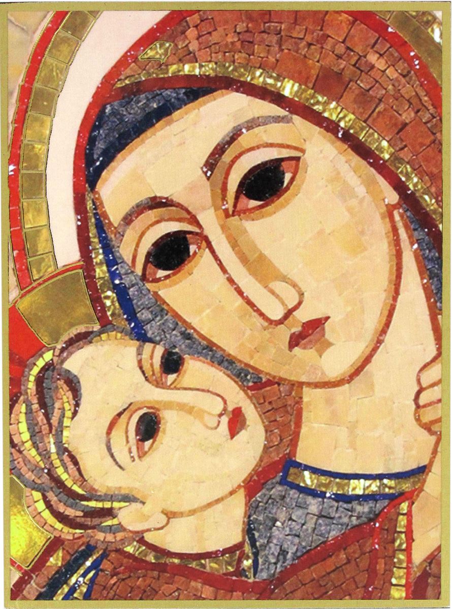 quadro stampa cm 10,6x14,5 - volto madonna di padre rupnik
