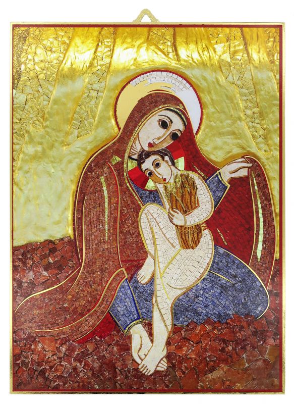 quadro madonna delle spighe padre rupnik stampa 21x28 cm - (monza)