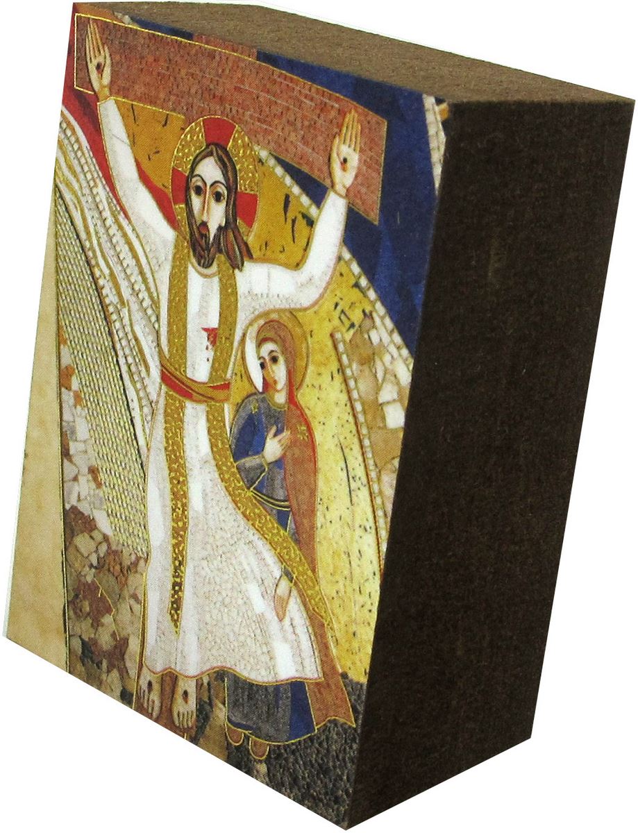 quadro crocifissione di padre rupnik - 4,7 x 6,3 cm