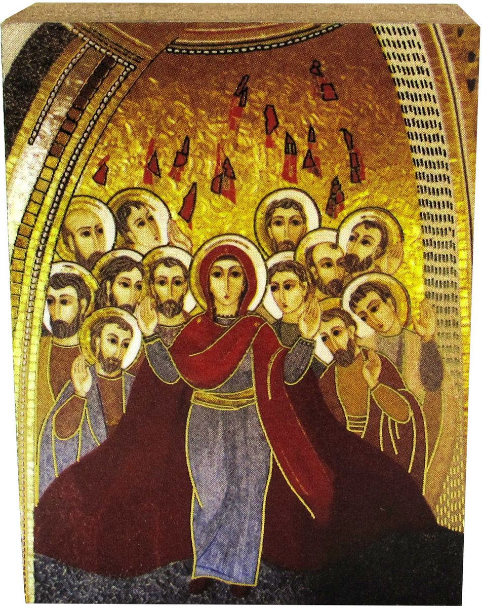 quadro pentecoste di padre rupnik - 4,7 x 6,3 cm