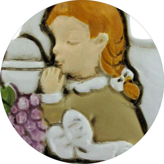 bomboniera comunione croce per bambina in resina cm 8,5 bianca