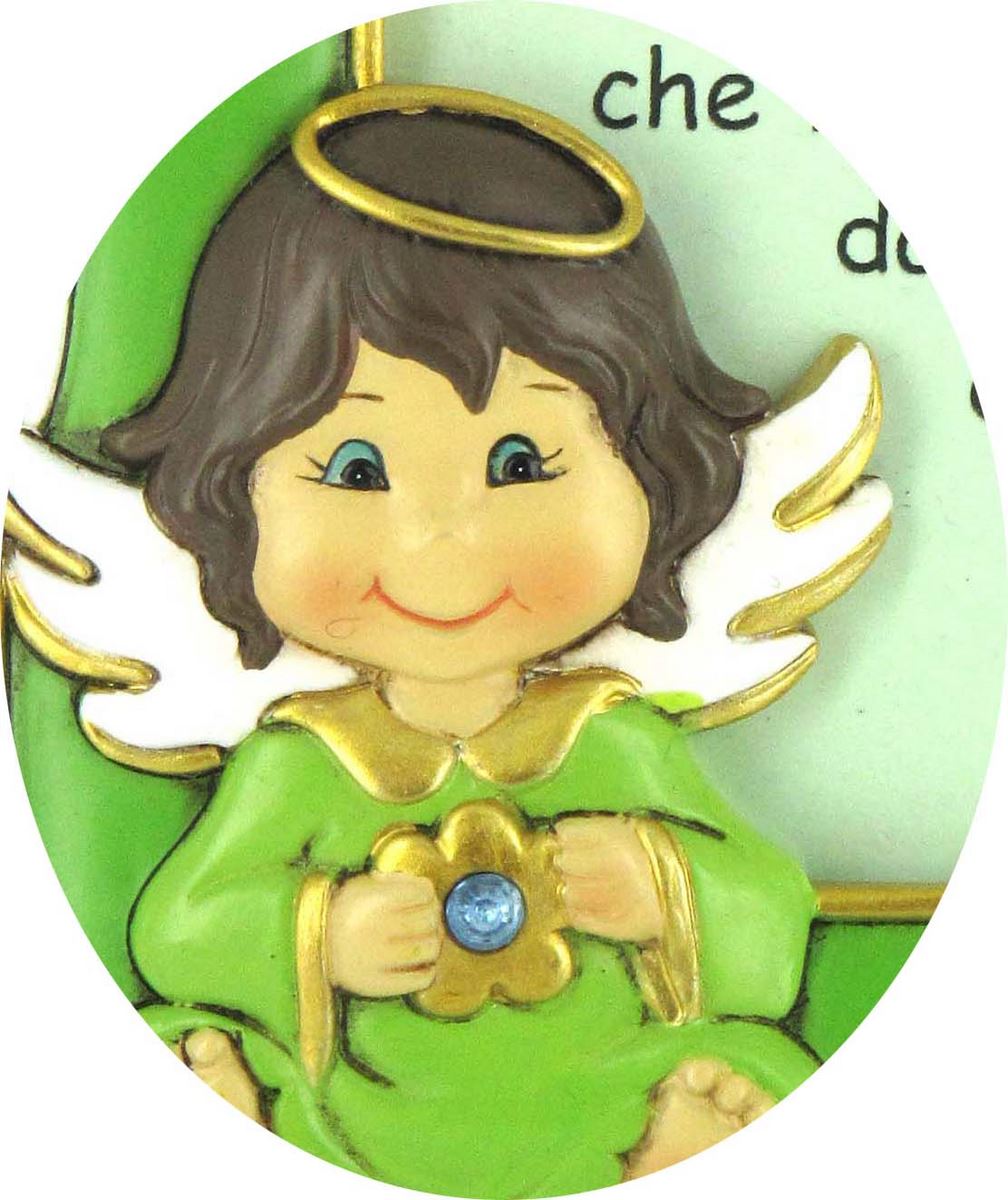 stock : portafoto per bambino con angelo - 17 x 13 cm
