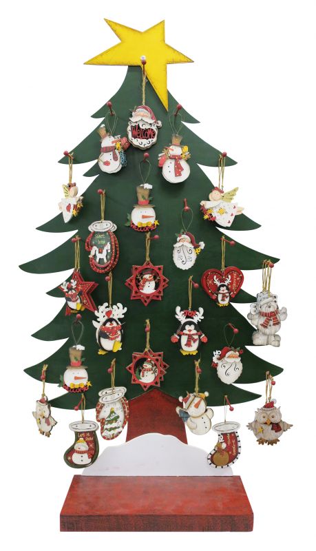 Natale Addobbi.Addobbi Natalizi Albero 192 Pezzi Con Espositore A Forma Di Articoli Regalo Per Natale