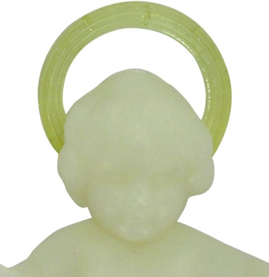 gesù bambino in plastica fosforescente - 4 cm