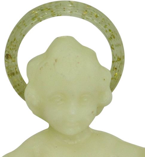 gesù bambino in plastica fosforescente - 5 cm circa