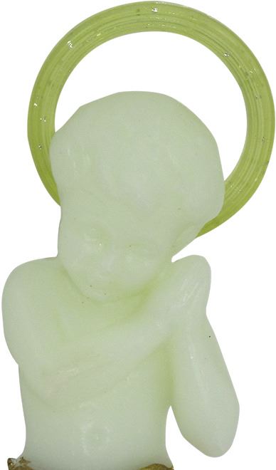 gesù bambino in plastica fosforescente - 6 cm