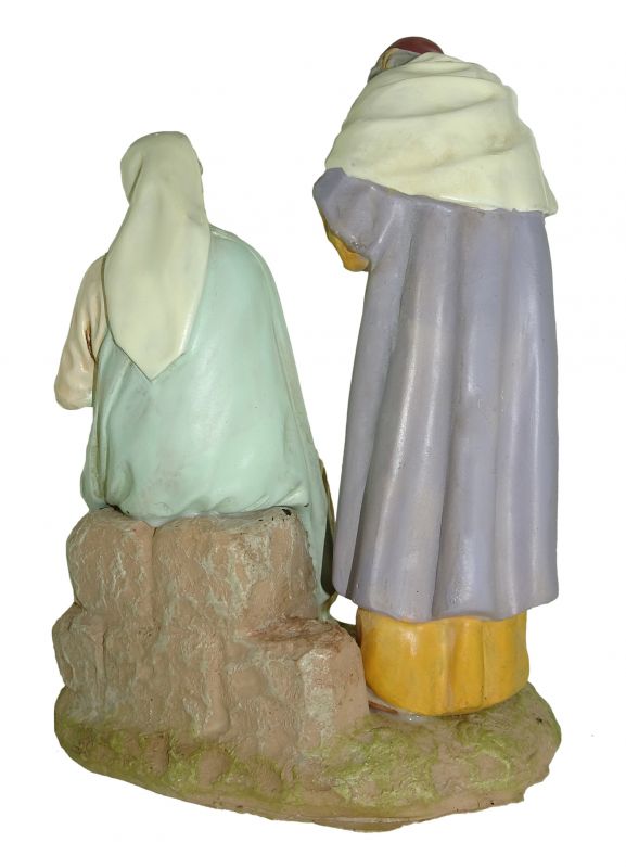 ferrari & arrighetti statuine presepe, statuina della sacra famiglia, stile martino landi per presepe da 16 cm, statuina della natività per presepe classico / tradizionale, resina dipinta a mano