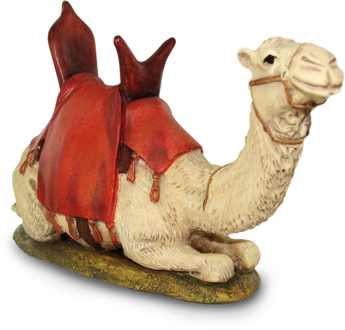 ferrari & arrighetti statuine presepe, statuina cammello per presepe da 10 cm, statuina del cammello per presepe classico / tradizionale stile martino landi, resina dipinta a mano