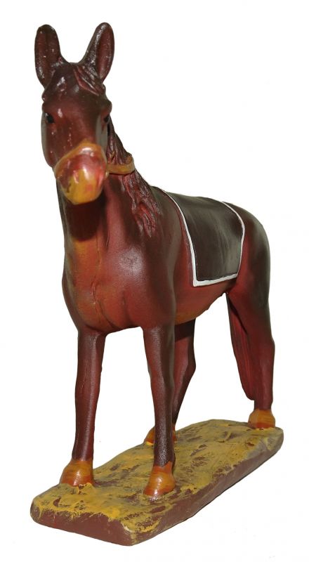 ferrari & arrighetti statuine presepe, statuina cavallo per presepe da 10 cm, statuina del cavallo per presepe classico / tradizionale, resina dipinta a mano