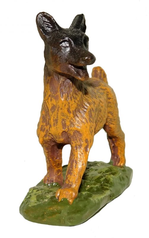 ferrari & arrighetti statuine presepe, statuina del cane per presepe da 10 cm, statuina cagnolino per presepe classico / tradizionale, resina dipinta a mano