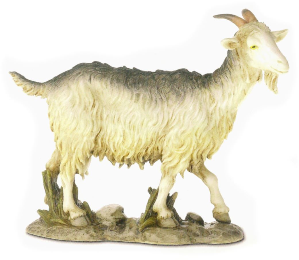 ferrari & arrighetti statuine presepe, statuina capretta per presepe da 12 cm, statuina capra per presepe classico / tradizionale stile martino landi, resina dipinta a mano