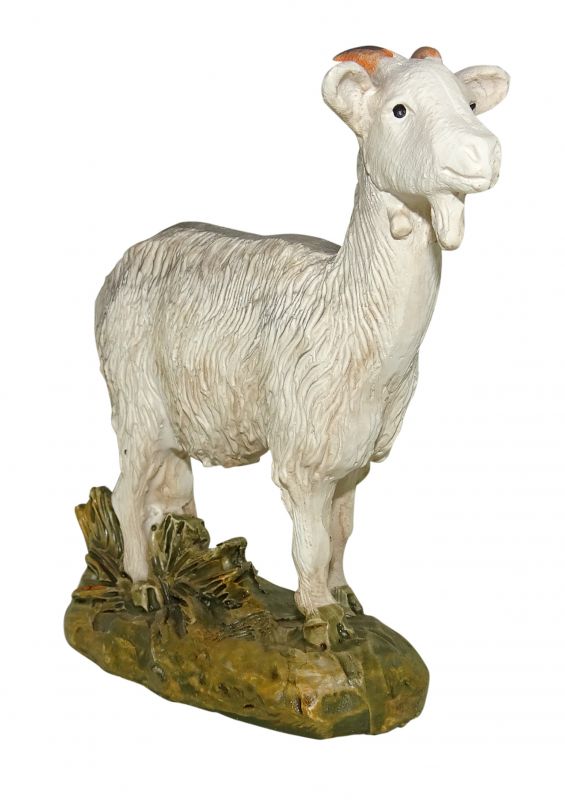 ferrari & arrighetti statuine presepe, statuina capretta per presepe da 12 cm, statuina capra per presepe classico / tradizionale stile martino landi, resina dipinta a mano