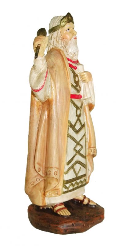 ferrari & arrighetti statuine presepe, statuina re erode per presepe da 12 cm, statuina del re erode per presepe classico / tradizionale, resina dipinta a mano