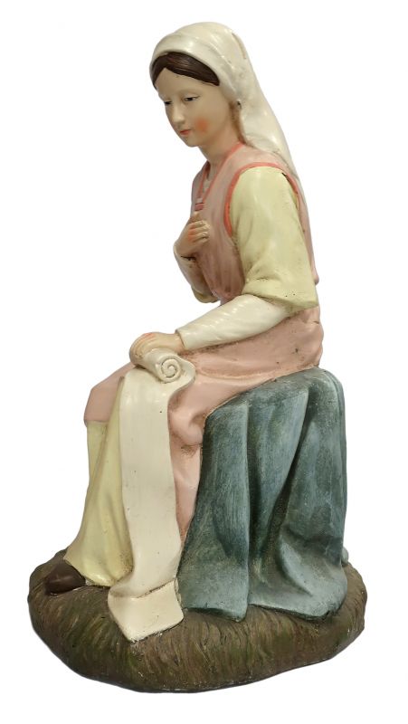 ferrari & arrighetti statue per presepe di grandi dimensioni, maria per presepe da 50 cm, statua madonna per presepe classico/tradizionale stile martino landi, resina dipinta a mano