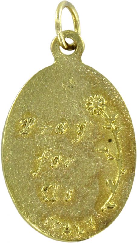 medaglia madonna di fatima in metallo bicolore - 2,5 cm