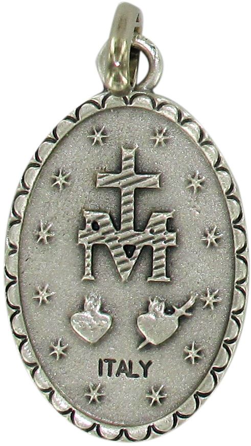medaglia miracolosa ovale in metallo - 3 cm