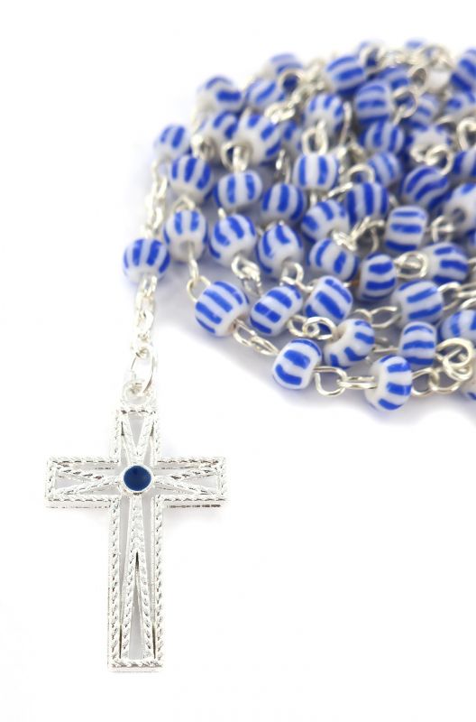 rosario bianco e azzurro