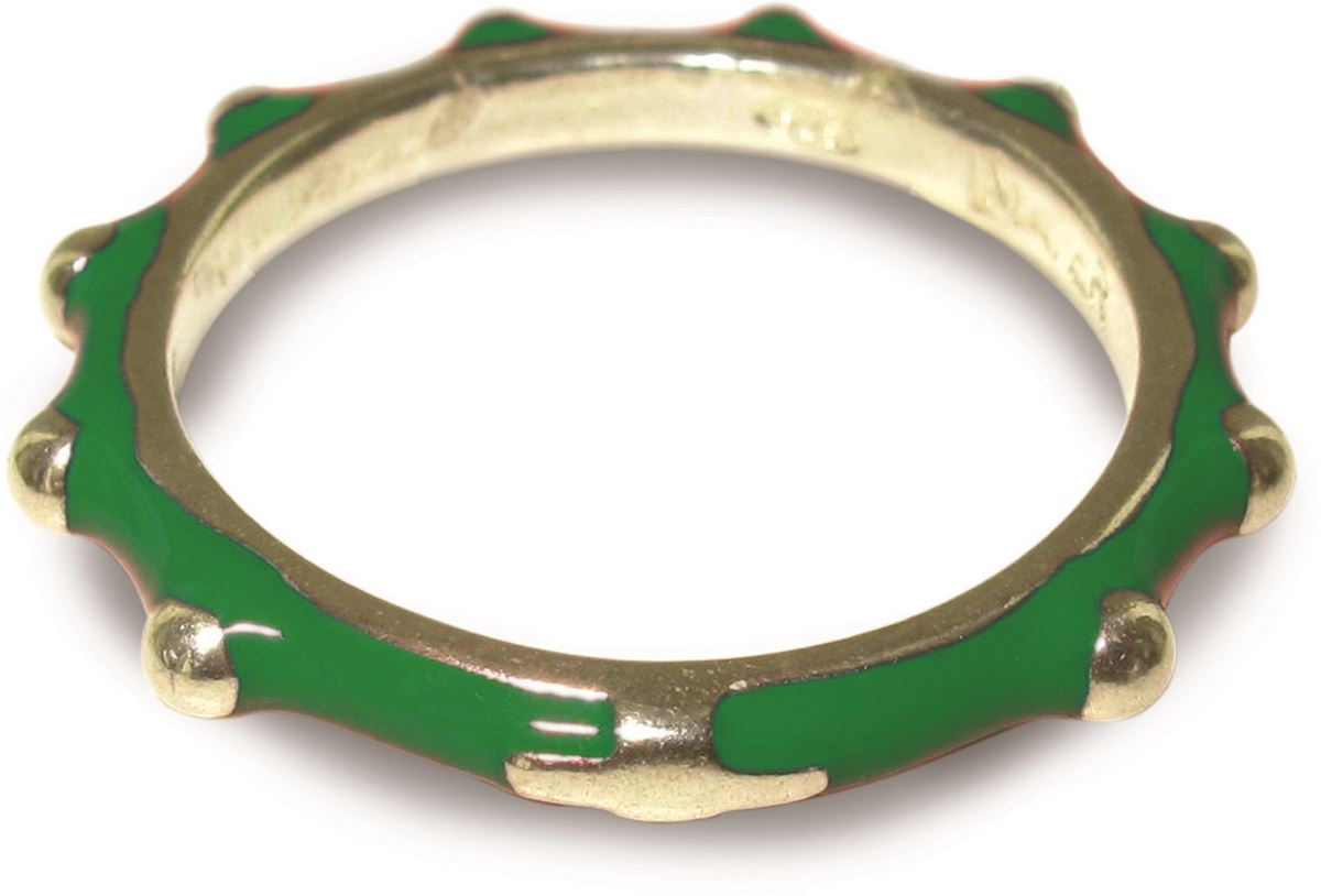 fedina rosario argento smaltata verde mm 22