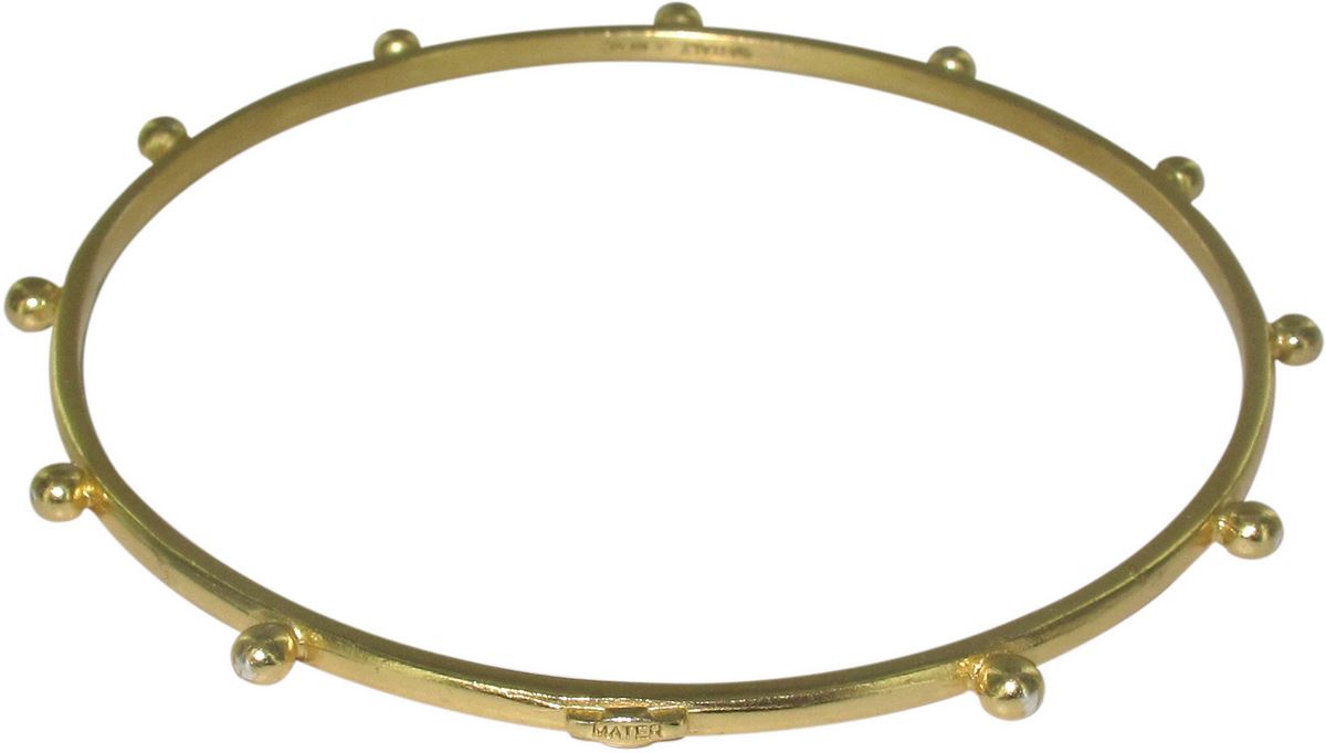 bracciale decina in argento con bagno in oro giallo