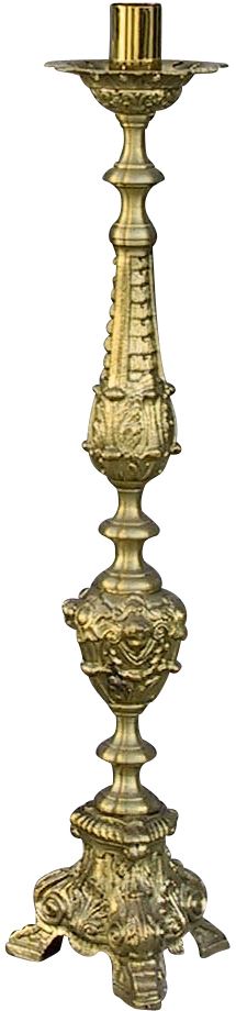 candeliere in bronzo barocco ricco - 80 cm