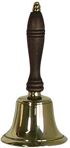 campana con manico in legno - 21x10 cm