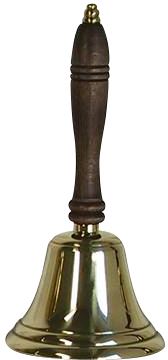 campana con manico in legno - 25x12 cm