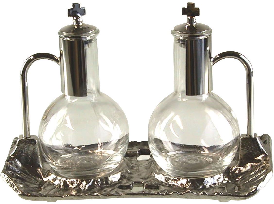 ampolline vetro con vassoio fuso nikel - 100 cc
