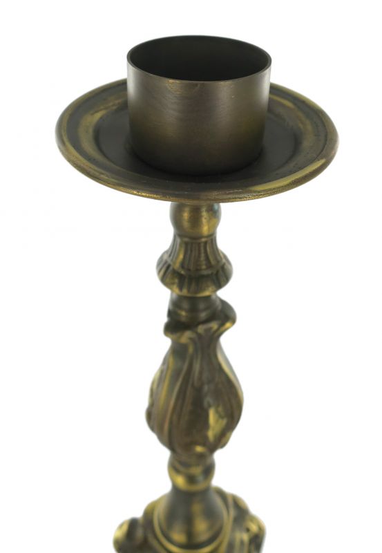 candeliere rococò in ottone - 30 cm