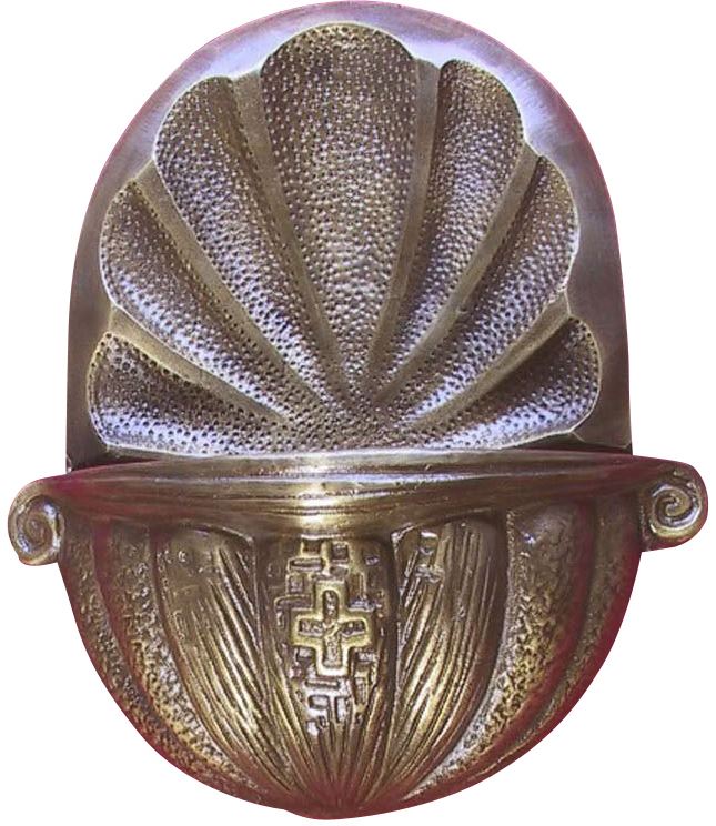 acquasantiera in bronzo - 27 cm