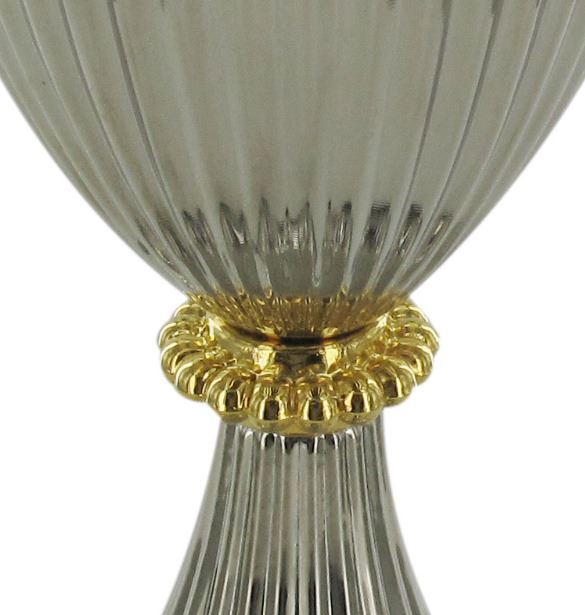 calice bicolore cesellato a macchina - 20x9 cm