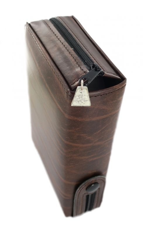 custodia portabreviario liturgia delle ore editrice vaticana volume unico, marrone, dimensione interna massima: 16,7 x 11 x 4,7 cm