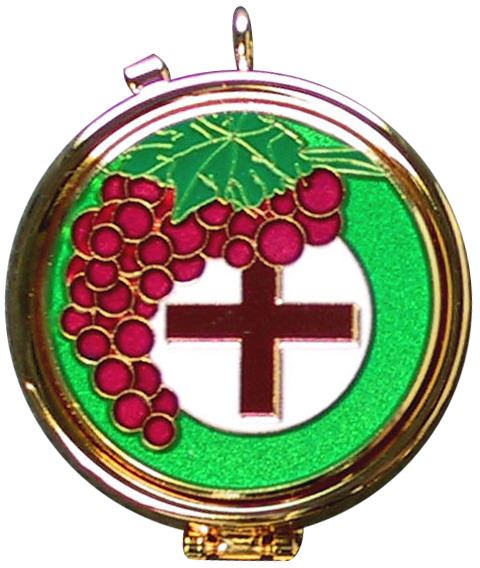 teca eucaristica ostie modello uva e croce - Ø 5 cm