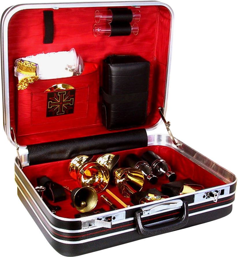 valigia per celebrazioni, valigetta da prete con servizio messa completo, modello skorpio, abs, 46 x 36 x 17 cm
