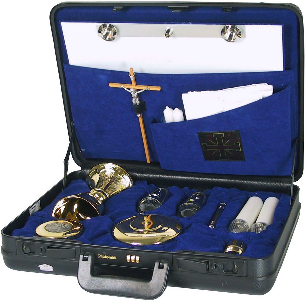 valigia per celebrazioni, valigetta da prete per messa con oggetti liturgici, 45 x 42 x 11 cm