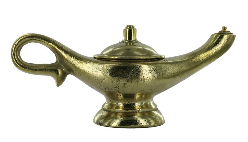 lampada per il santissimo modello aladino in ottone - 28 cm 