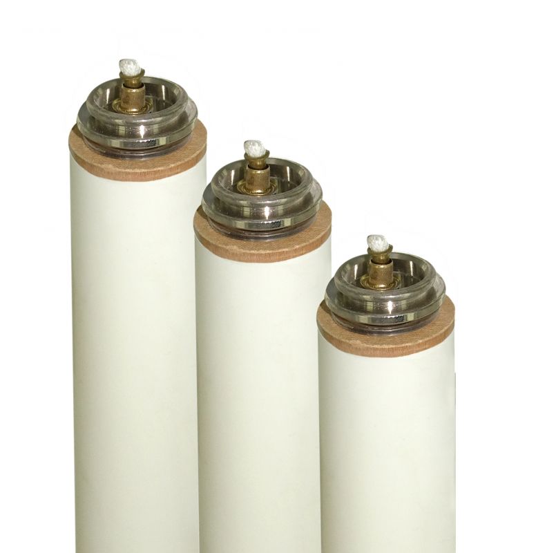 candela a cera liquida con cartuccia diam. 3,2 cm per candela alta 30 cm