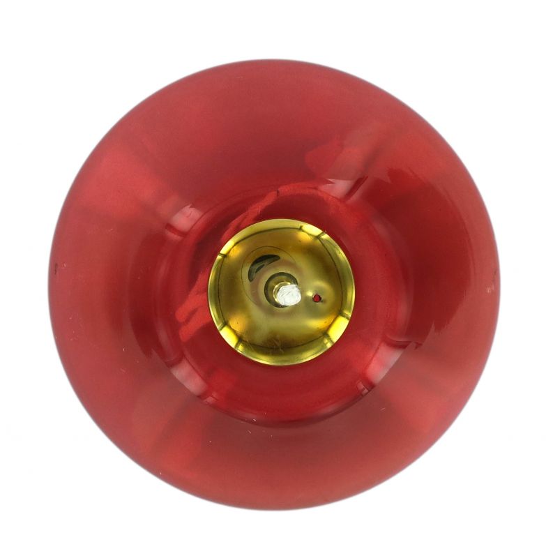 lucerna per altare chiesa, lampada lucerna per liturgia, vetro rosso, Ø 14 cm, altezza 10 cm