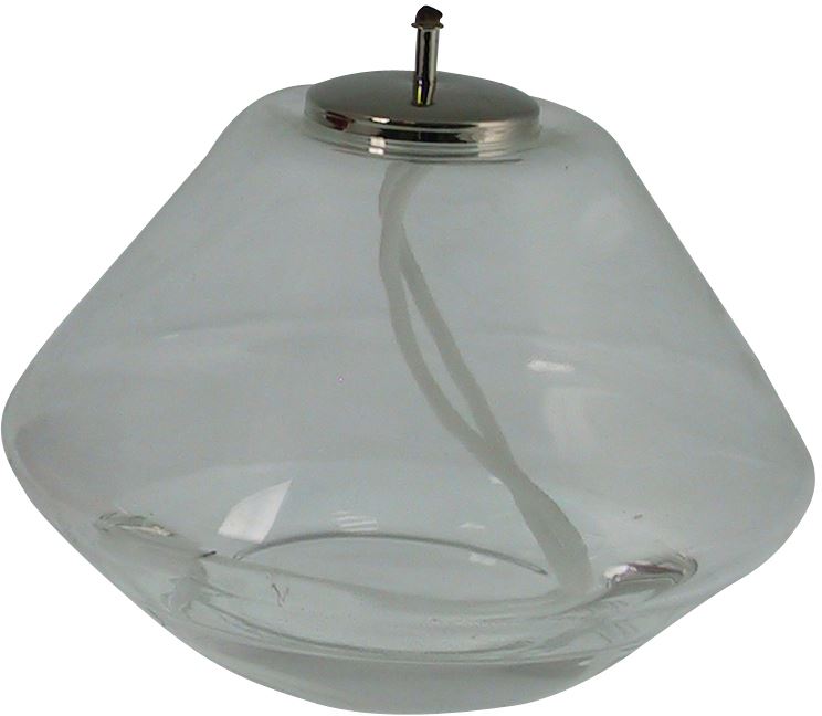 lucerna per altare chiesa, lampada lucerna per liturgia, vetro trasparente, Ø 14 cm, altezza 10 cm
