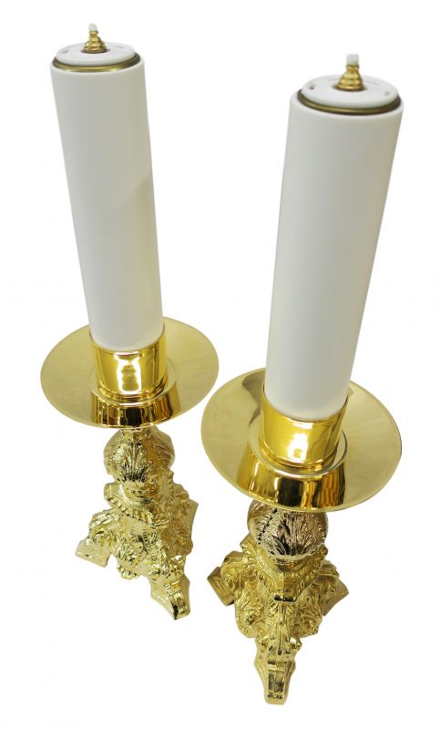 coppia candelieri 528 completi di finte candele
