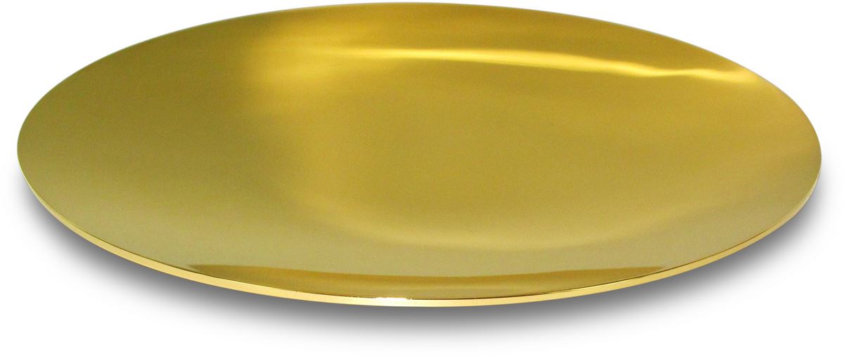 patena in ottone dorato - 15 cm