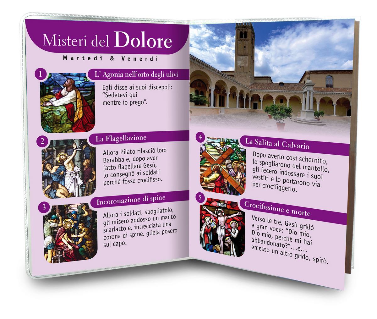 libretto con rosario abbazia di praglia - italiano 